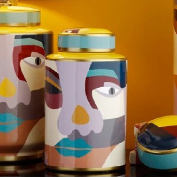 Luxury Ceramic Porcelain Decorative Vase - Elegant Modern Home Accent