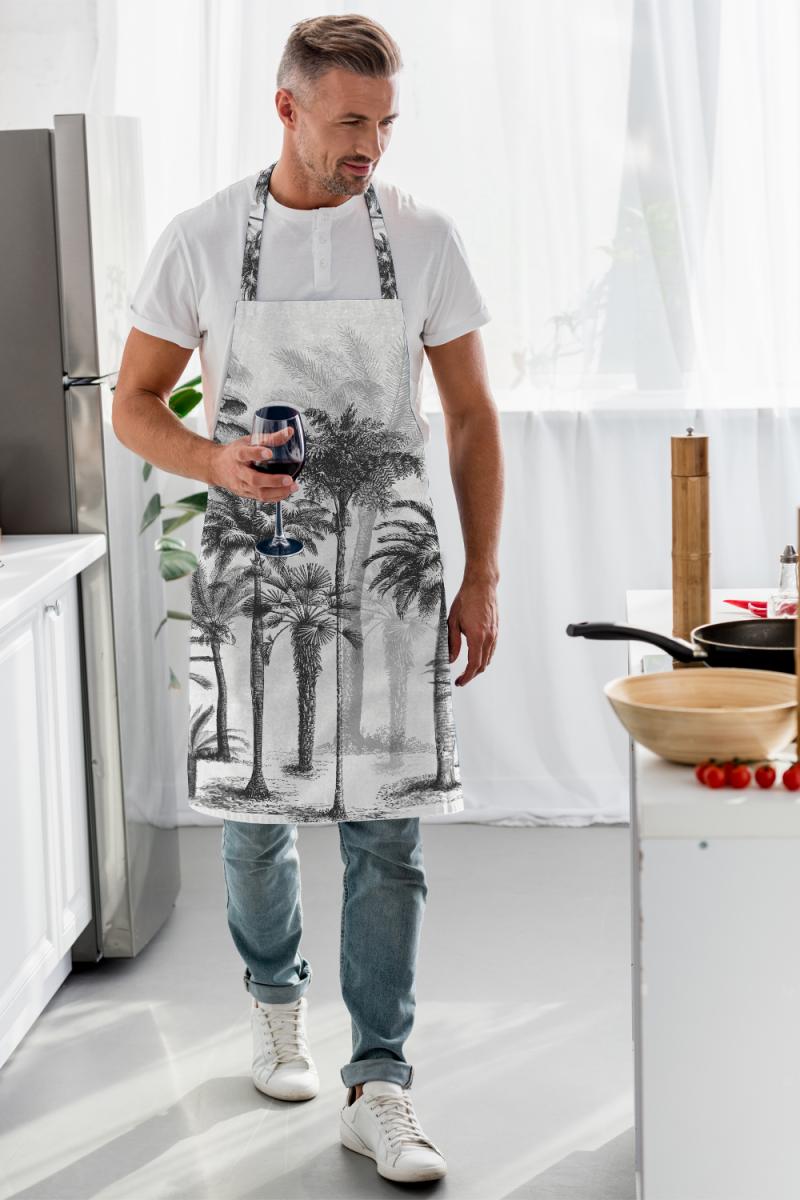 Black Palm Fine Linen Kitchen Apron
