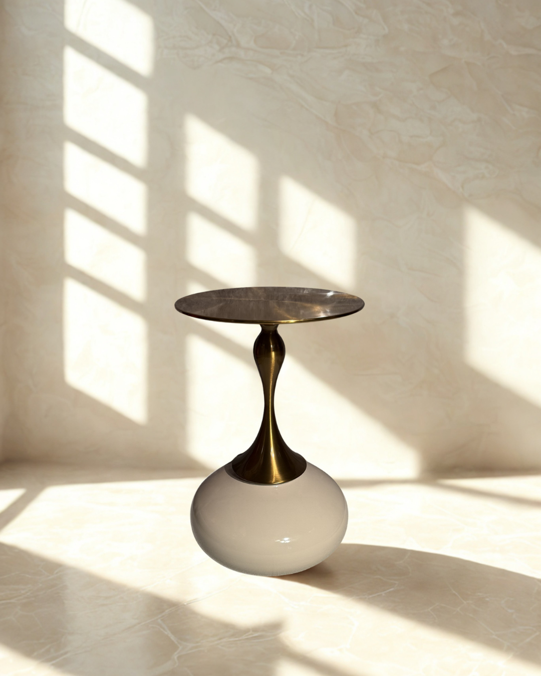 Minimalist Metal & Marble Table Clock - Modern Home Decor Accent