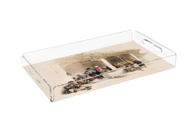 Cream Cultural Scene Plexy Tray