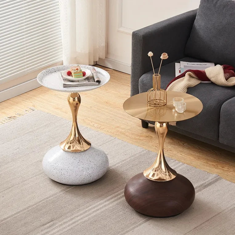 Minimalist Metal & Marble Table Clock - Modern Home Decor Accent