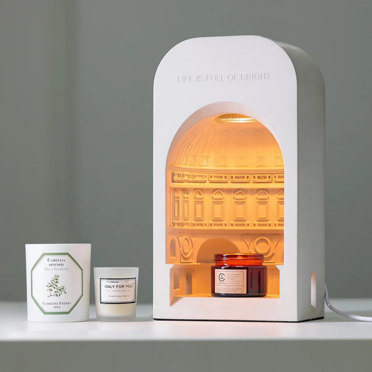 Nordic Luxury Electric Candle Warmer Lamp (Palace Style) - Adjustable Brightness Aromatherapy Warmer (US/AU Plug)