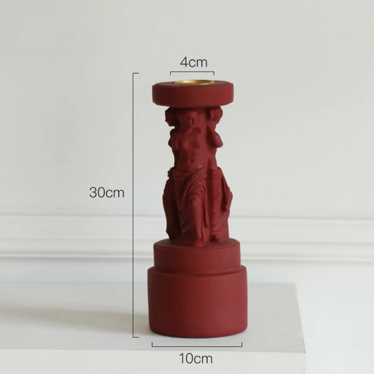 Romantic Lotus Shaped Decorative Candle Holder — Burgundy / Dark Green / Black Home Decor