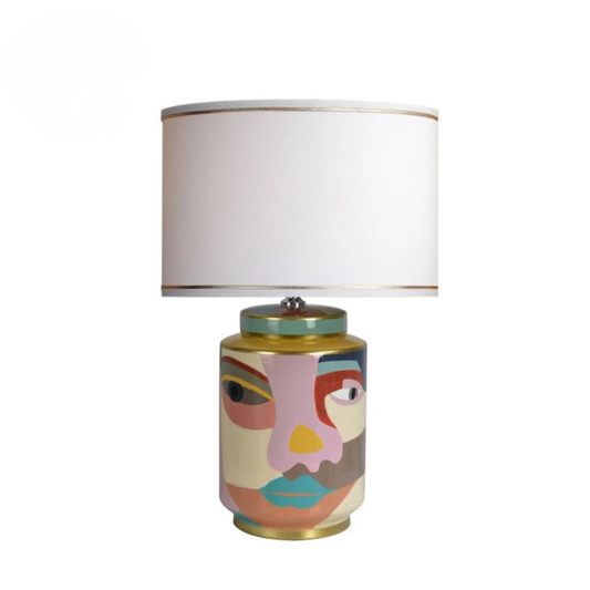 Luxury Ceramic Porcelain Vase & Table Lamp - Decorative Home Accent