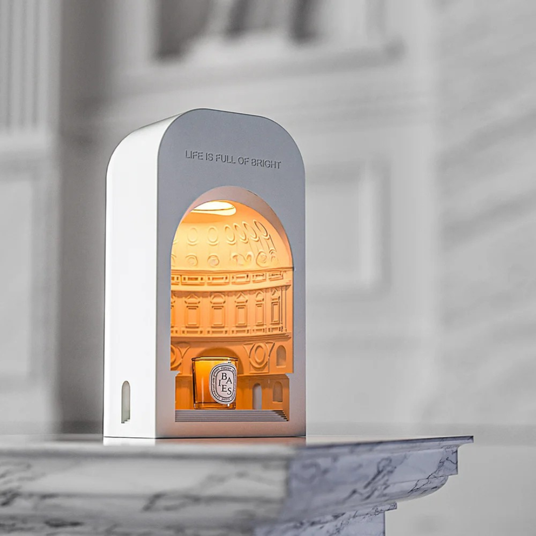 Nordic Luxury Electric Candle Warmer Lamp (Palace Style) - Adjustable Brightness Aromatherapy Warmer (US/AU Plug)