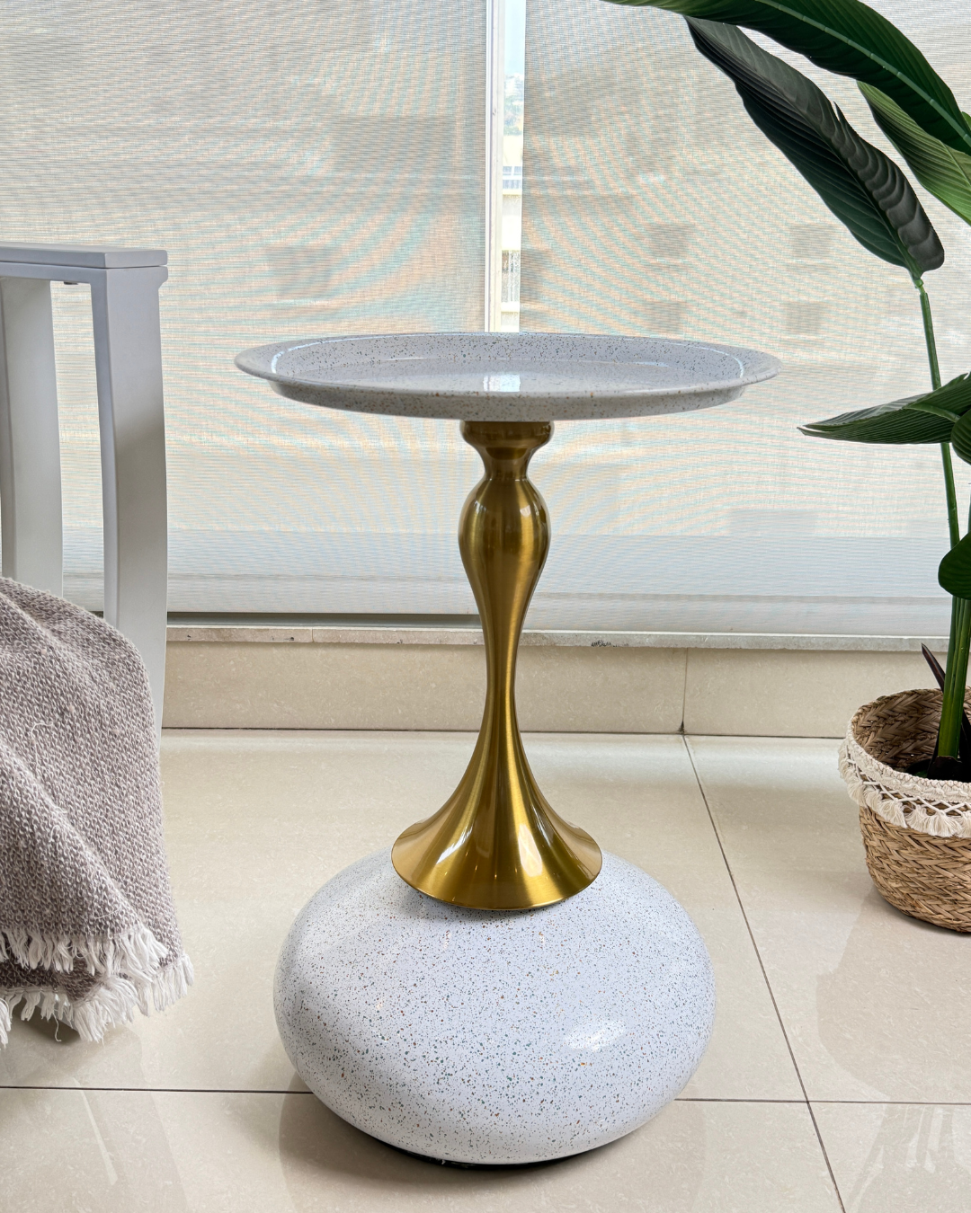 Minimalist Metal & Marble Table Clock - Modern Home Decor Accent
