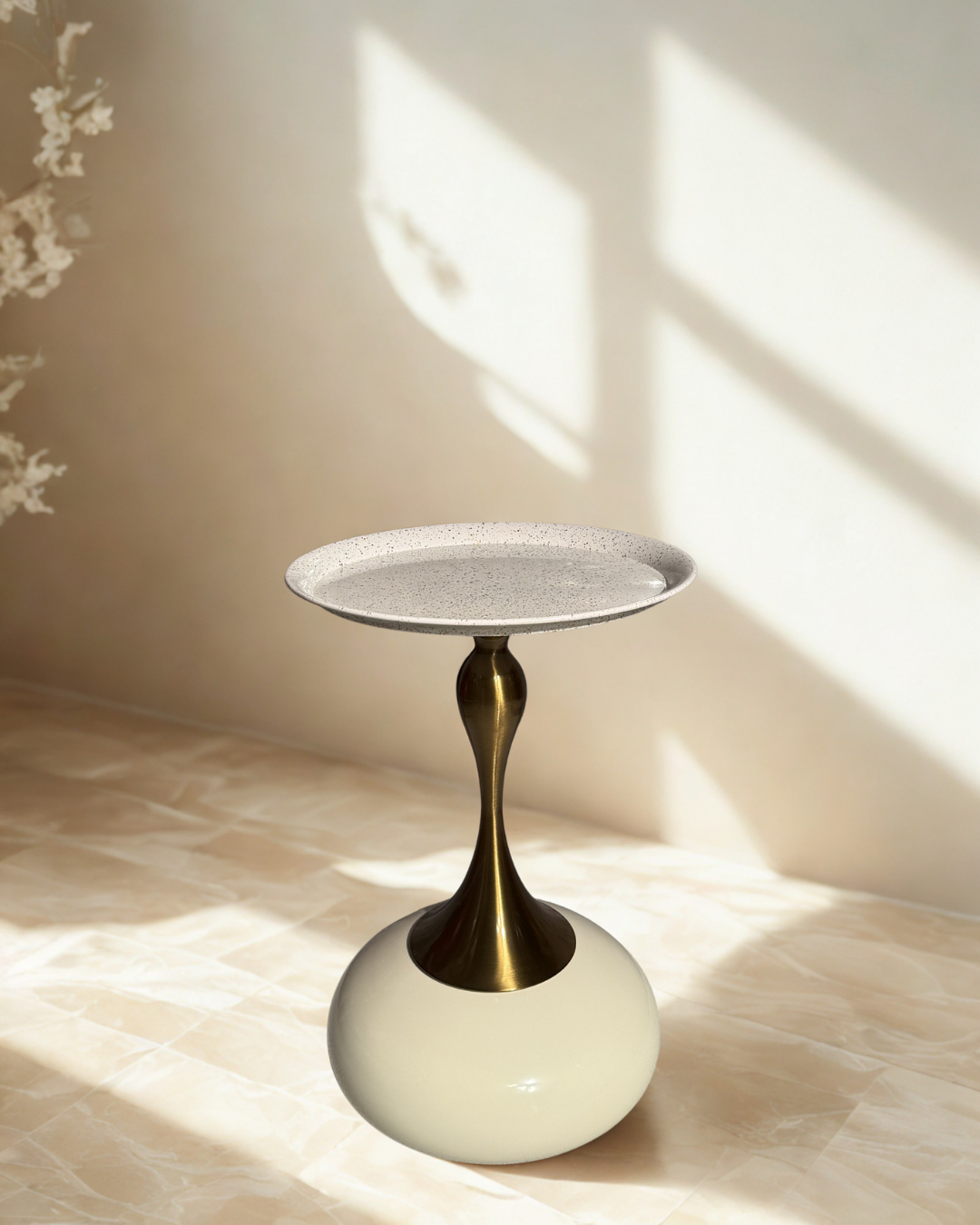 Minimalist Metal & Marble Table Clock - Modern Home Decor Accent