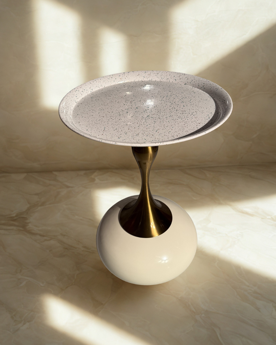 Minimalist Metal & Marble Table Clock - Modern Home Decor Accent