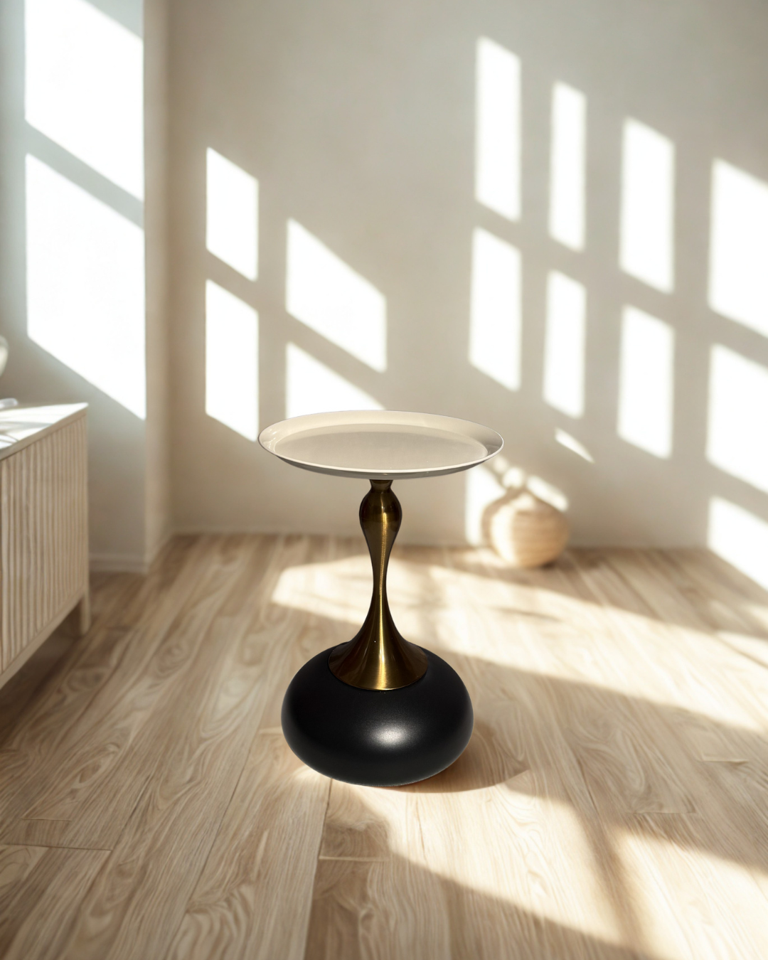 Minimalist Metal & Marble Table Clock - Modern Home Decor Accent