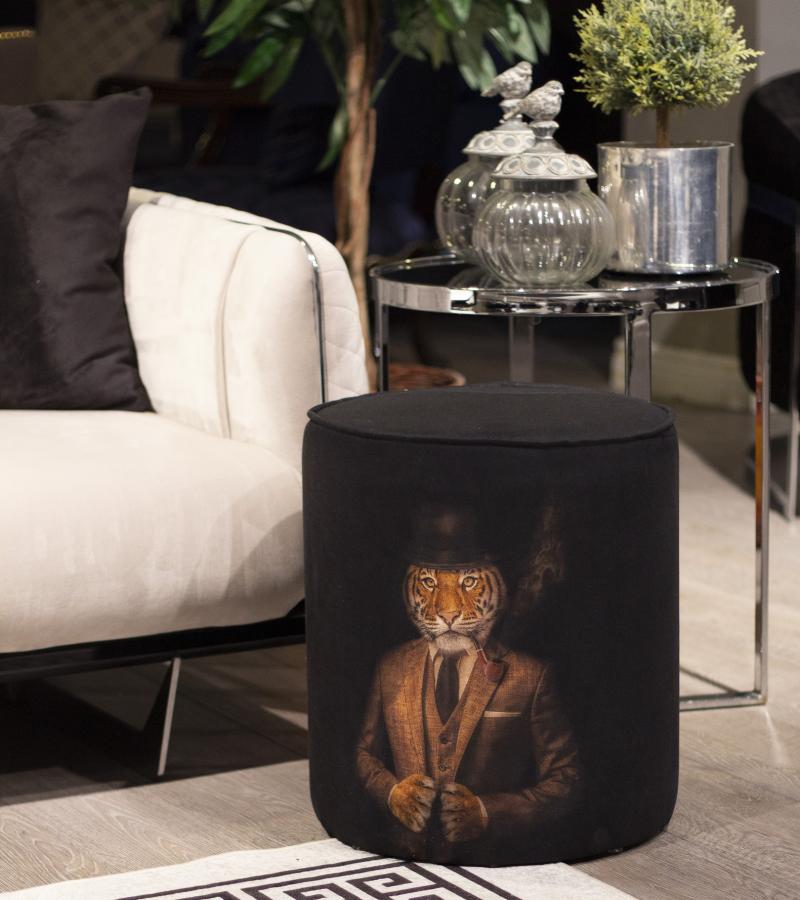 The Tiger Trinity Set - Tray, Cushion & Pouf (SAVE $20)