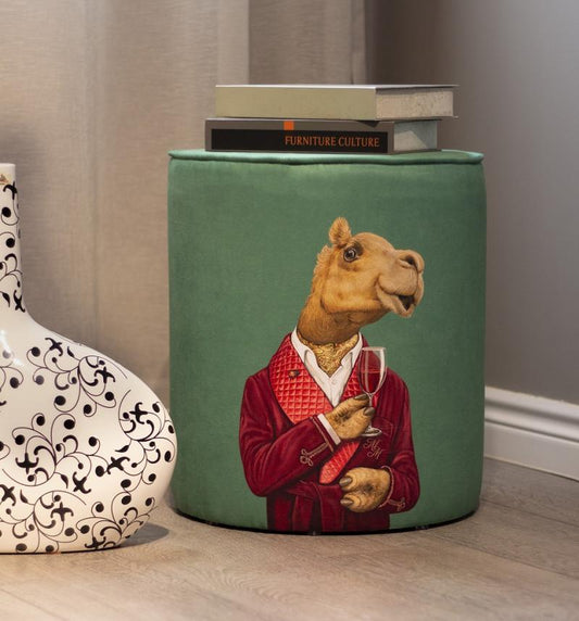 The Sophisticated Nomad: Mr. Camel Suede Pouf