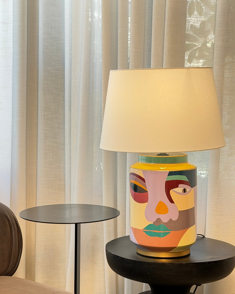 Luxury Ceramic Porcelain Vase & Table Lamp - Decorative Home Accent