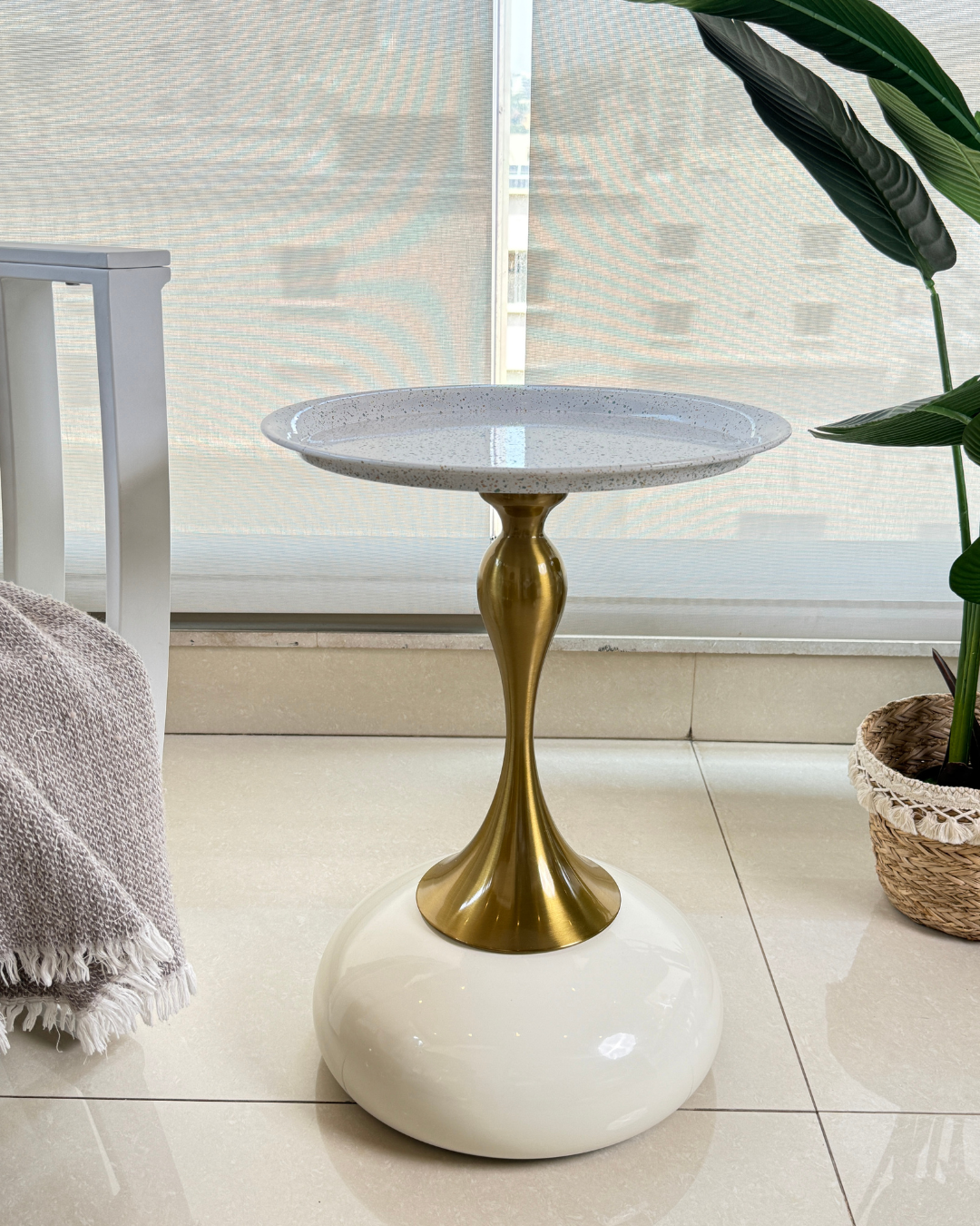 Minimalist Metal & Marble Table Clock - Modern Home Decor Accent