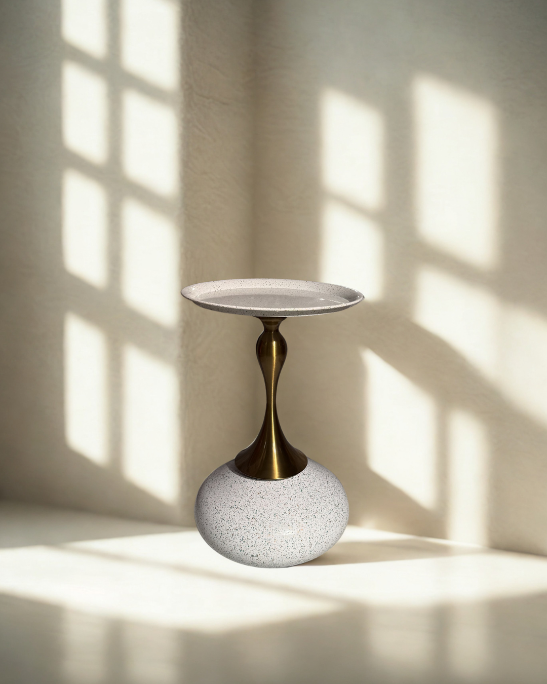 Minimalist Metal & Marble Table Clock - Modern Home Decor Accent