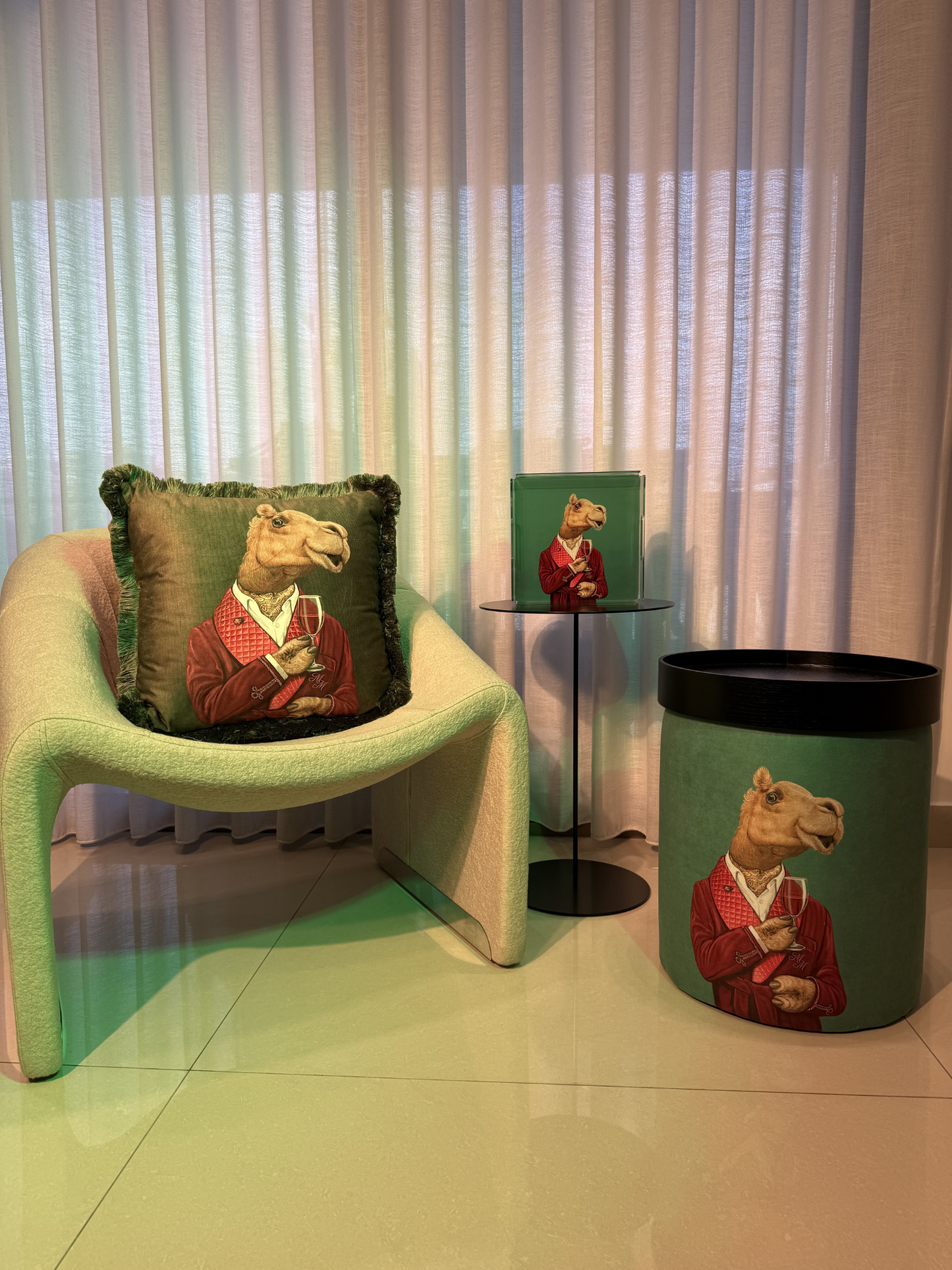 The Sophisticated Nomad: Mr. Camel Suede Pouf