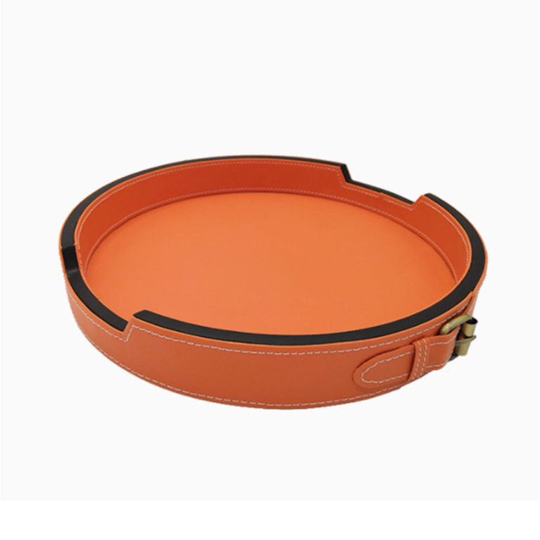 Chic Versatility: The Paris Leather Tray (Light Brown)