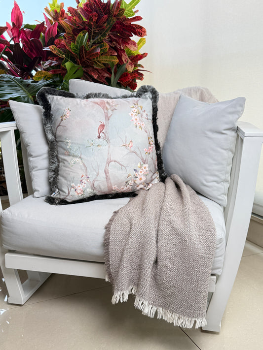 Enchanted Chinoiserie [DOUBLE FACED] Velvet Cushion
