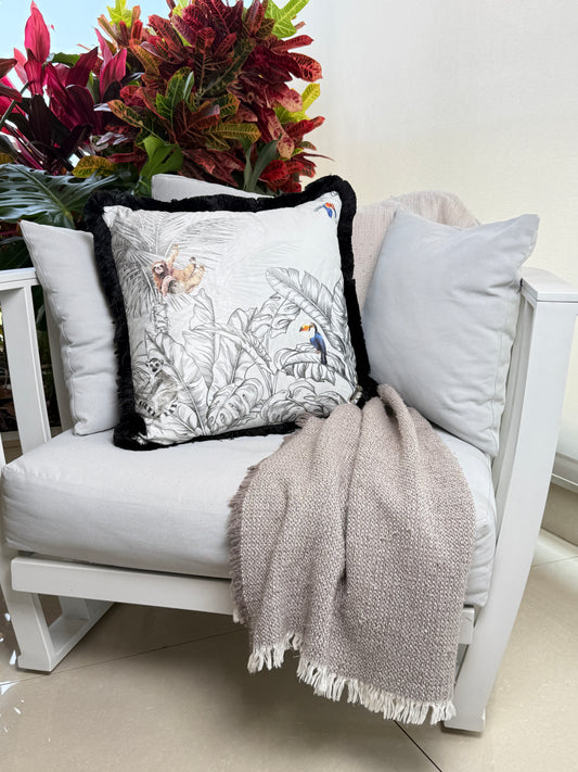 Exotic Wildlife Velvet Cushion