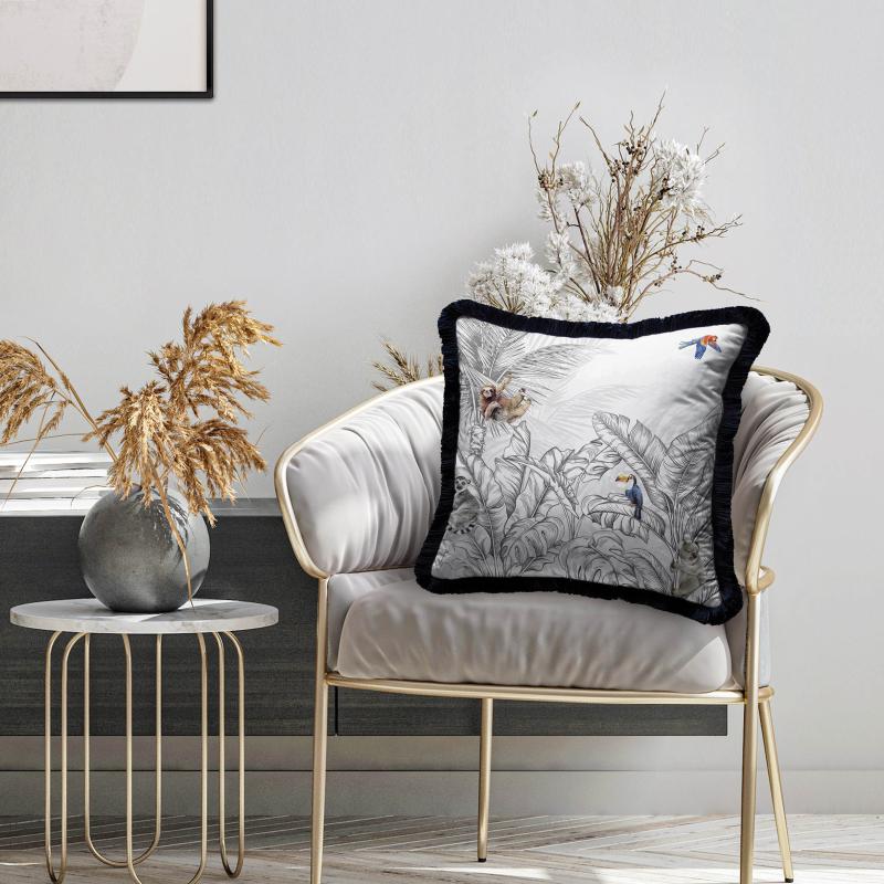 Exotic Wildlife Velvet Cushion