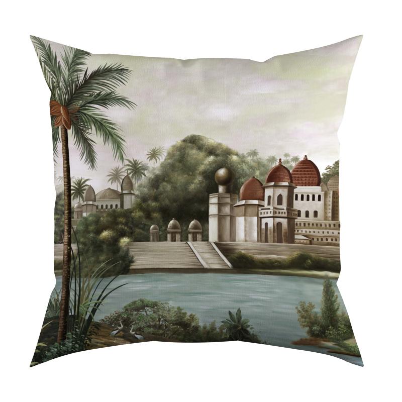 Otantic View Green Velvet Cushion